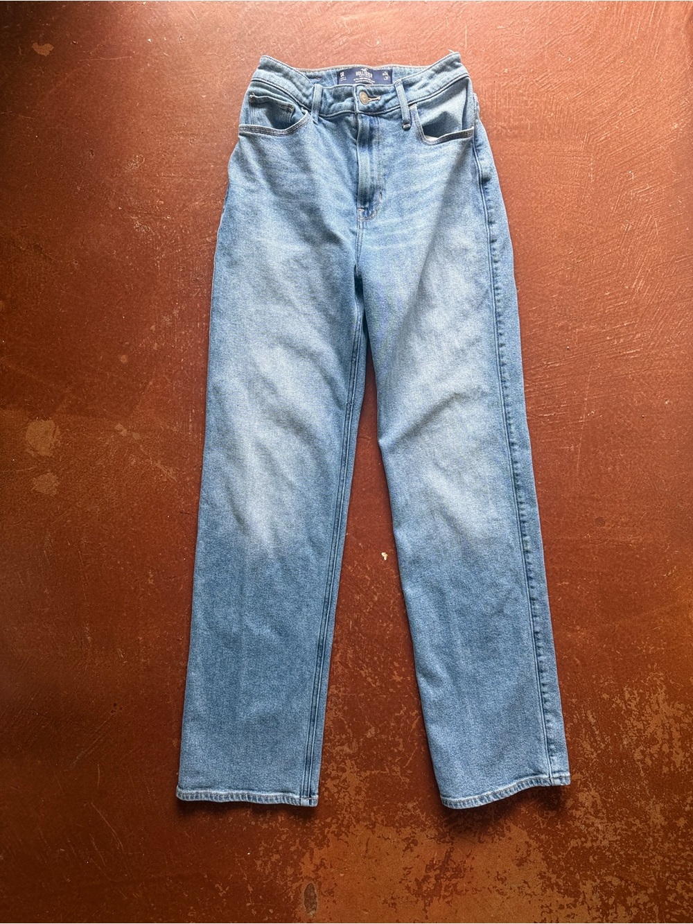 Hollister Denim High Rise Straight Leg Jeans